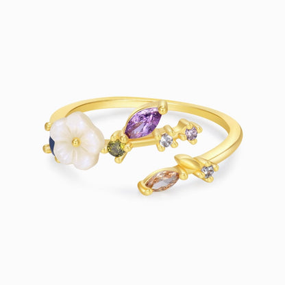 “A Link That Can Never Be Undone” Crystal White Blossom Ring